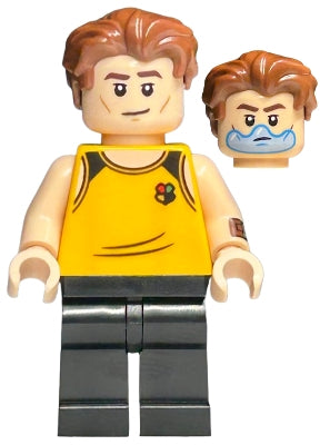 Preowned LEGO® Minifigure – Harry Potter hp507 Cedric Diggory - Bright Light Orange Hufflepuff Tank Top, Water Bubble over Mo