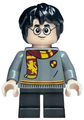 Preowned LEGO® Minifigure – Harry Potter hp519 Harry Potter - Gryffindor Sweater and Scarf, Black Short Legs