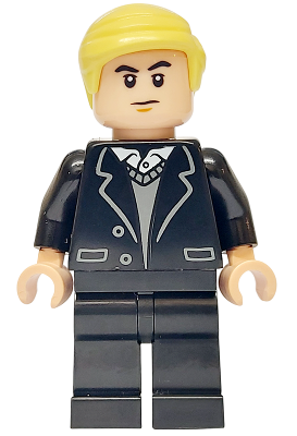 Preowned LEGO® Minifigure – Harry Potter hp532 (Draco Malfoy - Black Suit, Dark Bluish Gray Sweater)