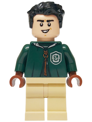 Preowned LEGO® Minifigure – Harry Potter hp559 (Marcus Flint - Dark Green Slytherin Quidditch Uniform with Hood, Tan Legs)