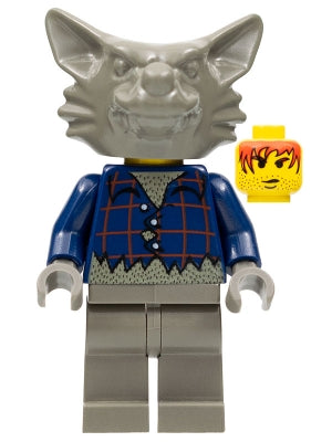 Preowned LEGO® Minifigure – Studios hrf006 Werewolf Dark Gray Head