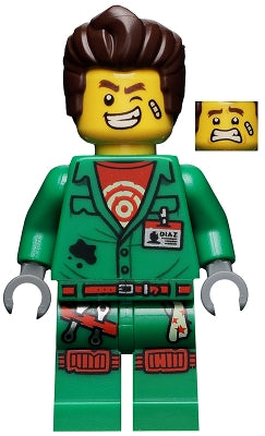 Preowned LEGO® Minifigure – Hidden Side hs005 Douglas Elton/El Fuego Coveralls w/Hair