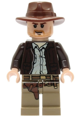 Preowned LEGO® Minifigure – Indiana Jones iaj001 Indiana Jones Dark Brown Jacket Reddish Br