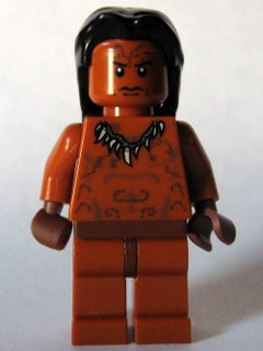 Preowned LEGO® Minifigure – Indiana Jones iaj015 Ugha Warrior w/Hair