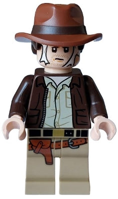Preowned LEGO® Minifigure – Indiana Jones iaj056 Indiana Jones Dark Brown Jacket Reddish Br