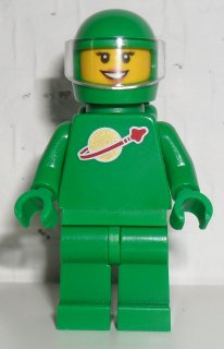 Preowned LEGO® Minifigure – LEGO® Ideas idea008 Classic Space Green w/Air Tanks and Motorcy
