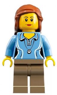 Preowned LEGO® Minifigure – LEGO® Ideas idea010 Research Scientist Female Medium Blue Top