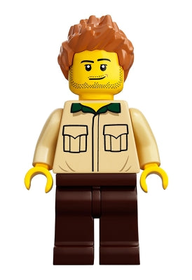 Preowned LEGO® Minifigure – LEGO® Ideas idea052 Dad Stubble Shirt w/Dark Green Collar Mediu