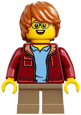 Preowned LEGO® Minifigure – LEGO® Ideas idea055 Child Boy Dark Red Jacket Dark Tan Short Le