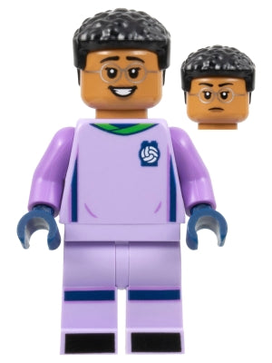Preowned LEGO® Minifigure – LEGO® Ideas idea145 Soccer Goalie Female Lavender Uniform Mediu