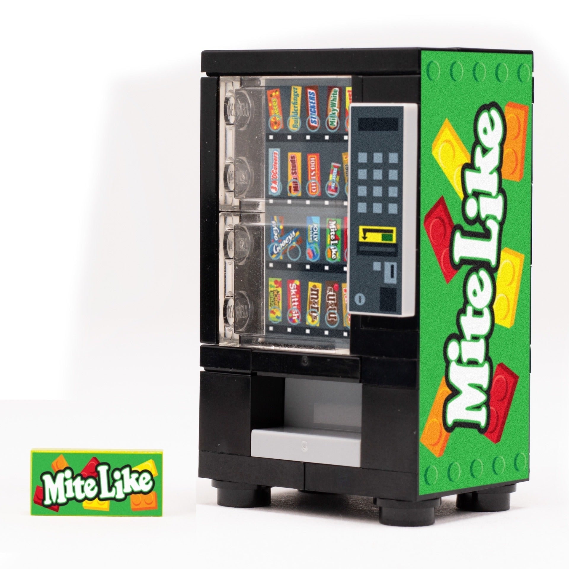 Brickshow Shop Mite Like - Candy Vending Machine made using LEGO parts - B3 Customs Building Kit