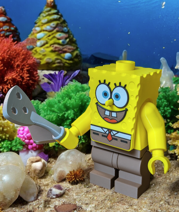 LEGO-inspired Spongebob Squarepants Display Figure Collectible