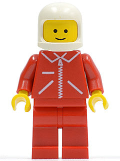 Preowned LEGO® Minifigure – Town jred015 Jacket Red w/Zipper Red Arms Red Legs White Classi