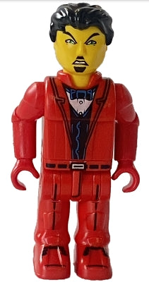 Preowned LEGO® Minifigure – Jack Stone js011 Bank Robber w/Red Legs and Black Hair