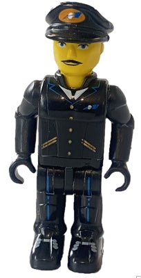 Preowned LEGO® Minifigure – Jack Stone js019 Airplane Pilot w/Black Pants Black Shirt and B