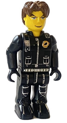 Preowned LEGO® Minifigure – Jack Stone js020 Jack Stone Black Jacket Black Legs