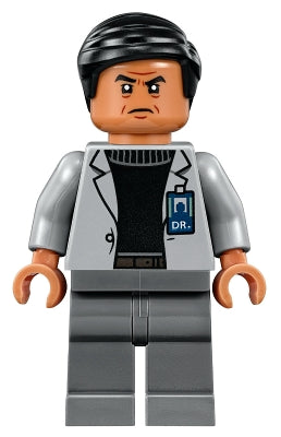 Preowned LEGO® Minifigure – Jurassic World jw017 Dr. Henry Wu Light Bluish Gray Jacket Smil