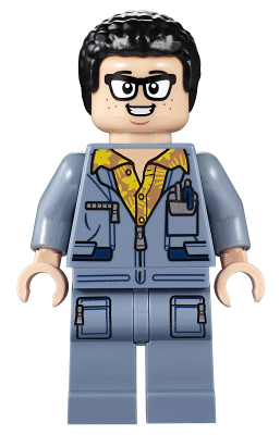 Preowned LEGO® Minifigure – Jurassic World jw047 Danny Nedermeyer Sand Blue Jumper