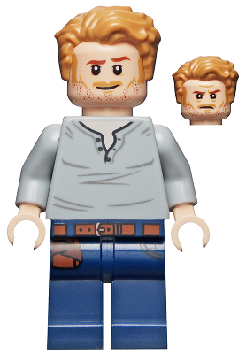 Preowned LEGO® Minifigure – Jurassic World jw048 Owen Grady Open Neck Shirt