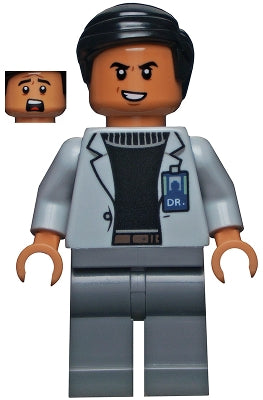 Preowned LEGO® Minifigure – Jurassic World jw068 Dr. Henry Wu Light Bluish Gray Jacket Evil