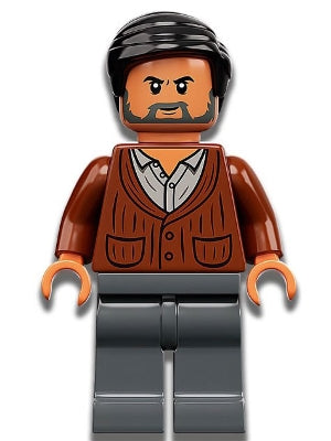 Preowned LEGO® Minifigure – Jurassic World jw083 Dr. Henry Wu Reddish Brown Cardigan
