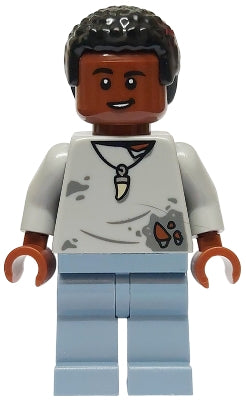 Preowned LEGO® Minifigure – Jurassic World jw119 Darius - Light Bluish Gray Shirt