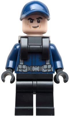 Preowned LEGO® Minifigure – Jurassic World jw131 (ACU Guard / Ranger - Male, Neck Bracket with Blaster Attachment (122501))