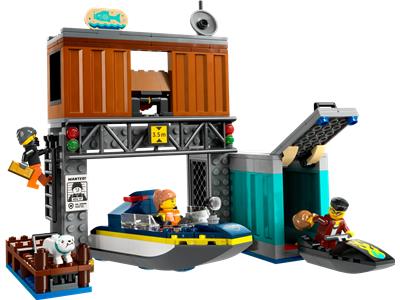 LEGO® City 60417 Police Speedboat and Crook's Hideout Building Kit