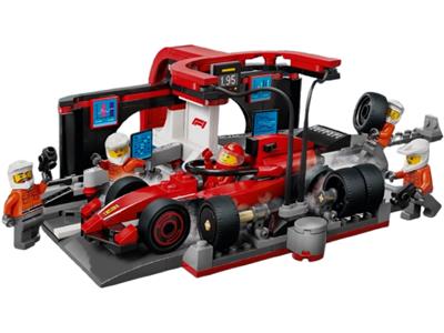 LEGO® City 60443 - F1 Pit Stop & Pit Crew with Ferrari Car Preowned Building Kit