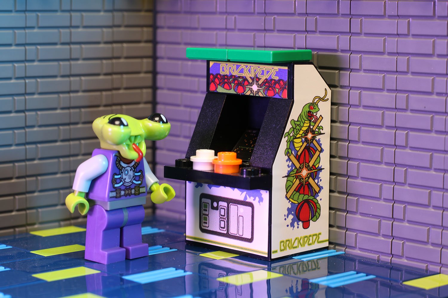 Brickshow Shop Custom Brickipede Arcade Machine made using LEGO parts - B3 Customs Building Kit