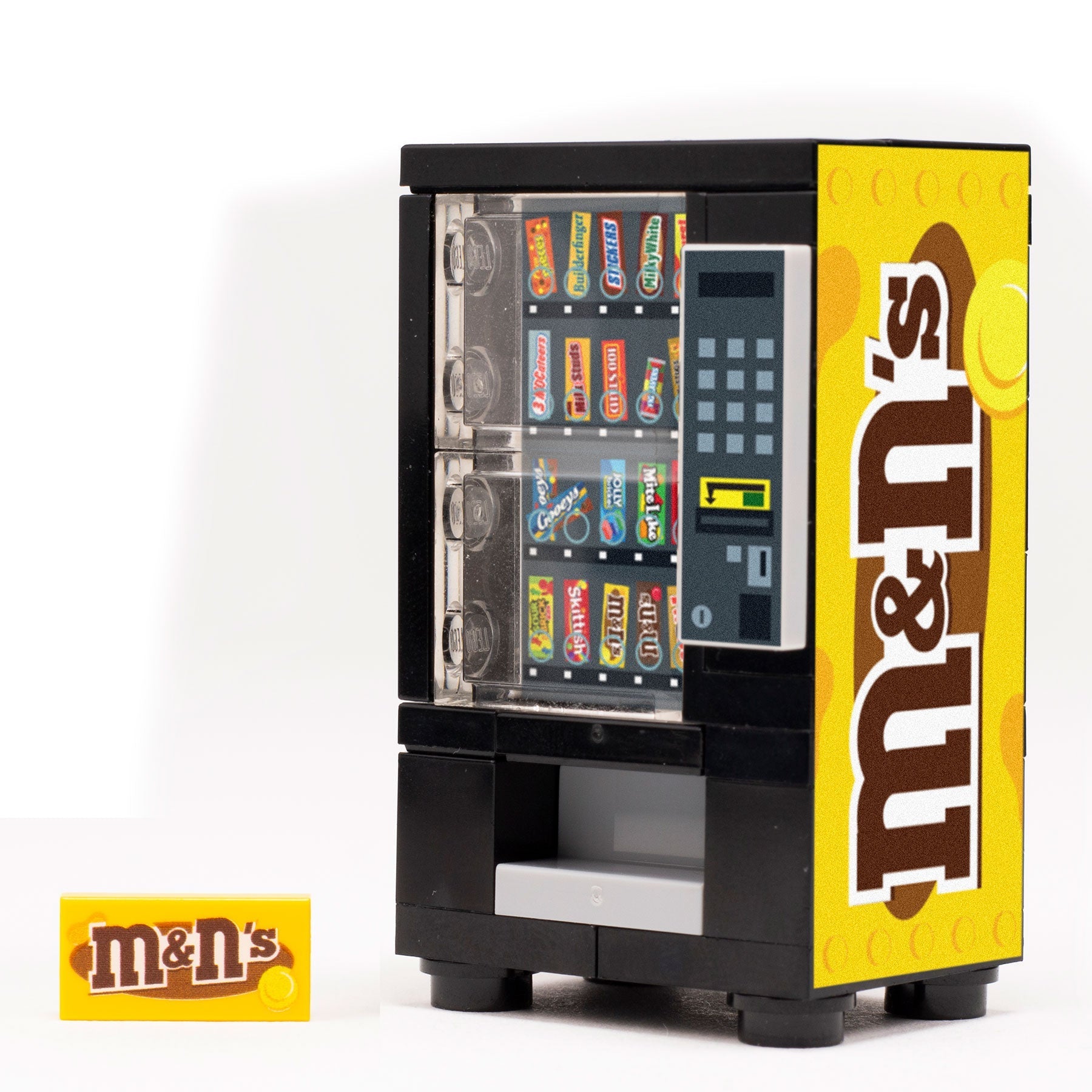 Brickshow Shop M&Ns (Peanut) Candy Vending Machine made using LEGO parts - B3 Customs Building Kit