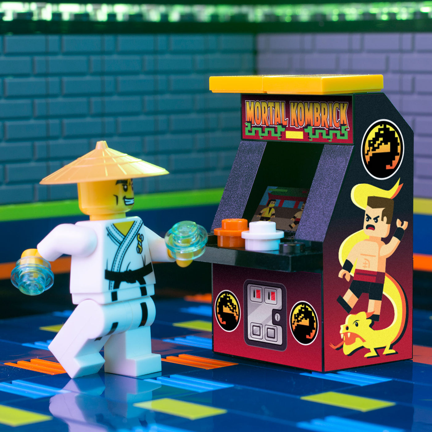 Brickshow Shop Mortal Kombrick Custom LEGO® Arcade Machine Building Kit
