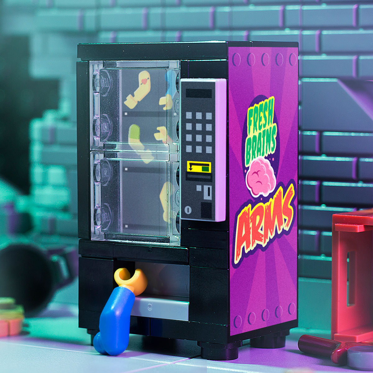 Brickshow Shop Fresh Brains (Arms Only) - B3 Customs Zombie Vending Machine made using LEGO parts Building Kit