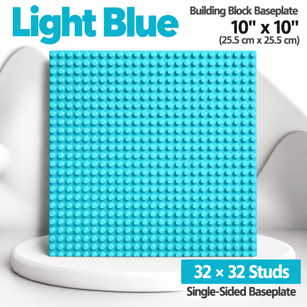 Generic Brick Compatible 32x32 Baseplate – 10" x 10" | 9 Colors Available