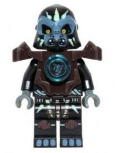 Preowned LEGO® Minifigure – LEGENDS OF CHIMA loc035 Gorzan Dark Brown Heavy Armor