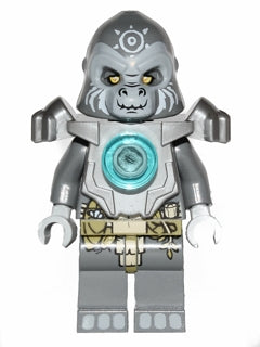 Preowned LEGO® Minifigure – LEGENDS OF CHIMA loc048 Grumlo Flat Silver Heavy Armor