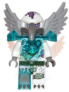 Preowned LEGO® Minifigure – LEGENDS OF CHIMA loc074 Voom Voom Trans-Light Blue Heavy Armor