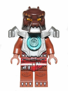 Preowned LEGO® Minifigure – LEGENDS OF CHIMA loc094 Crug Flat Silver Heavy Armor