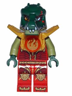 Preowned LEGO® Minifigure – LEGENDS OF CHIMA loc130 Cragger Fire Chi Light Armor