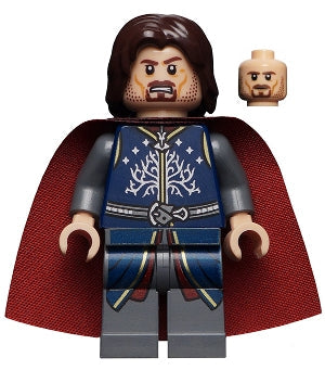 Preowned LEGO® Minifigure – The Hobbit & TLOTR lor066 Aragorn Dark Red and Black Cape