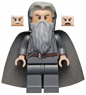Preowned LEGO® Minifigure – The Hobbit & TLOTR lor073 Gandalf the Grey Hair and Cape