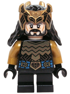 Preowned LEGO® Minifigure – The Hobbit & TLOTR lor106 Thorin Oakenshield Gold Armor and Cro