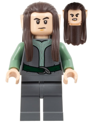 Preowned LEGO® Minifigure – The Hobbit & TLOTR lor122 Rivendell Elf Male Dark Bluish Gray S