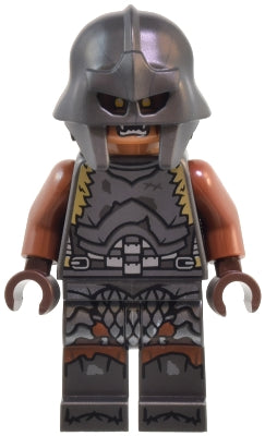 Preowned LEGO® Minifigure – The Hobbit and The Lord of the Rings lor134 Orc - Medium Nougat Head, Pearl Dark Gray Armor and H