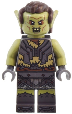 Preowned LEGO® Minifigure – The Hobbit and The Lord of the Rings lor137 Orc - Olive Green Head, Pearl Dark Gray Armor over Da