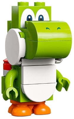 Preowned LEGO® Minifigure – Super Mario mar0118 Yoshi White Tile Round 1 x 2 Half on Front