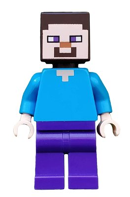Preowned LEGO® Minifigure – Minecraft min009 Steve Dark Purple Legs