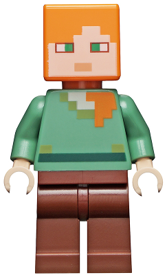 Preowned LEGO® Minifigure – Minecraft min017 Alex Reddish Brown Legs
