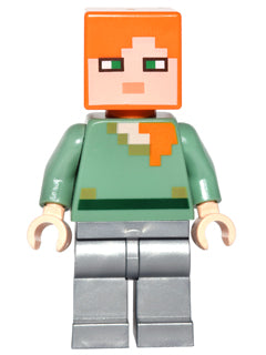 Preowned LEGO® Minifigure – Minecraft min026 Alex Flat Silver Legs