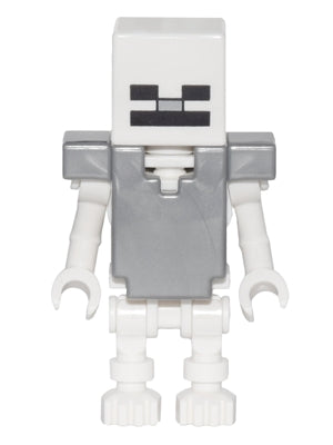 Preowned LEGO® Minifigure – Minecraft min033 Skeleton Minecraft Flat Silver Armor